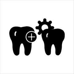 dentist icon, dental health orthodontist simple and clean modern design.