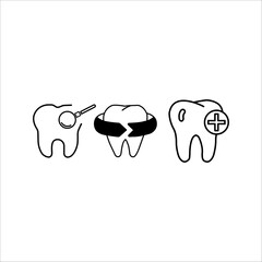 dentist icon, dental health orthodontist simple and clean modern design.