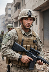 Fototapeta premium Peacebuilding in conflict zones 