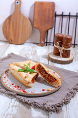 Baked Fatayer and  pastry, Styled and Garnished on a Plate