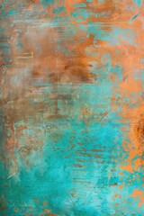 Obraz premium Rusty Wall Blending Blue and Brown Colors With Unique Textures in Urban Environment