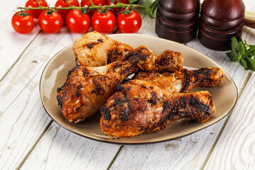 Hot and tasty chicken drumstick barbecue