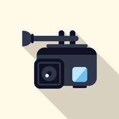 Black action camera recording exciting adventures, perfect for showcasing dynamic experiences