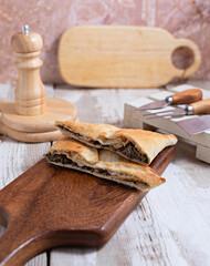 Baked Fatayer and pastry, Styled and Garnished on a Plate
