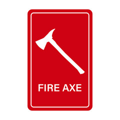 Fire Axe Sign Symbol. Firefighter Axe. Vector Illustration.