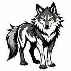 Wolf Silhouette Vector Illustration 