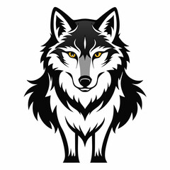 Wolf Silhouette Vector Illustration 