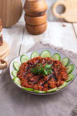 selection of arab salad mixed
