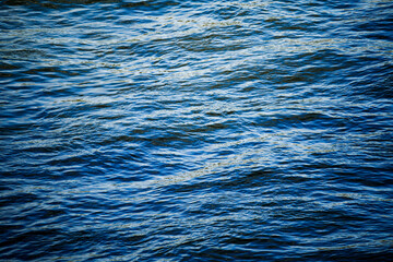 Water surface of the Rhine river in Cologne