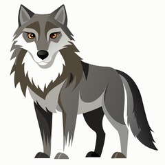 Wolf  Silhouette Vector Illustration
