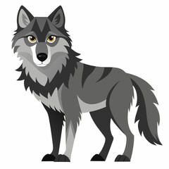 Naklejka premium Wolf Silhouette Vector Illustration 
