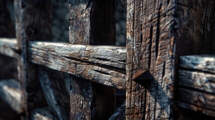 Wooden support behind