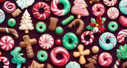 christmas sweets abstract background design illustration backdrop