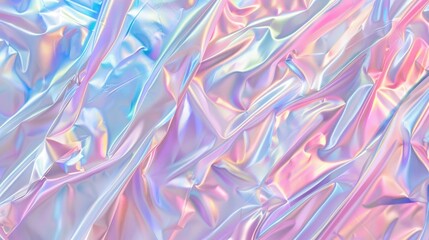 Obraz premium Hologram texture. Gradient abstract background. Holographic rainbow foil. Light metal pastel pattern. Iridescent foil effect texture. Pearlescent gradient 