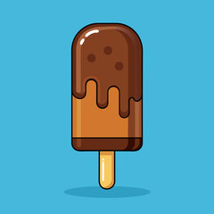 Ice cream Silhouette Vector illustration
