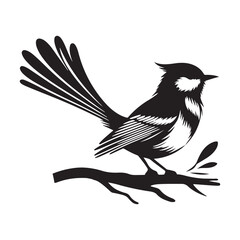 Fototapeta premium Bird silhouette Vector art illustration eps