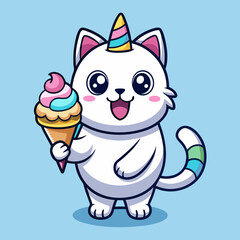 Cute cat Vector illustration