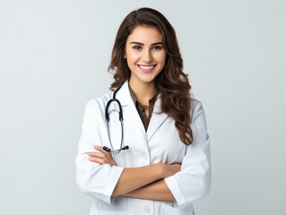 female doctor standing confidently