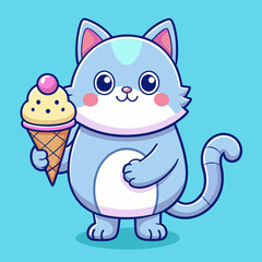 Cute cat Vector illustration