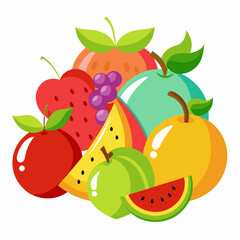 Fruits  Silhouette Vector illustration