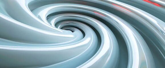 Abstract 3D Background Spiral Shape Made Of Rectangles Render Against Light Grey , 3D , High Definition