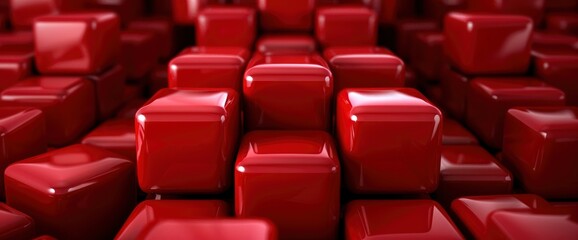 Obraz premium Abstract 3D Flowing Cube Background , 3D , High Definition