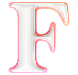 F Font 3D Render