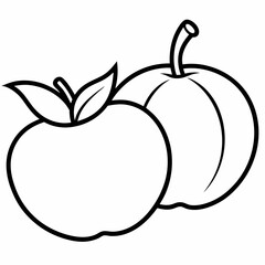 Fruits  Silhouette Vector illustration