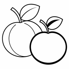 Fruits  Silhouette Vector illustration