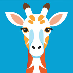 Giraffe head  Silhouette Vector Illustration
