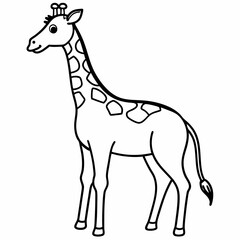 Giraffe head  Silhouette Vector Illustration
