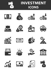 Set of investment icons