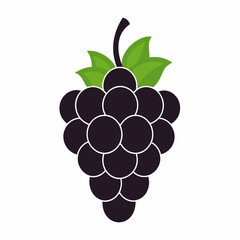 Grape Silhouette Vector Illustration