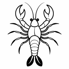 lobster Silhouette Vector Illustration
