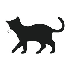 A Halloween cat silhouette vector
