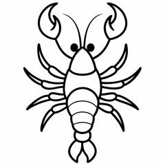 lobster Silhouette Vector Illustration
