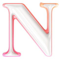 N Font 3D Render