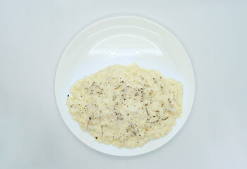 A Plate of Rice Pudding Kheer Khir Coconut Milk Rice Shrawan 15 Khir Khane Din with Coconut Powder