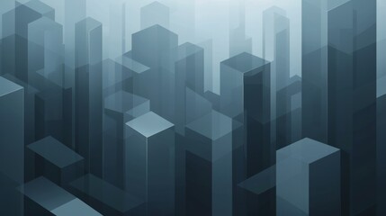 Fototapeta premium Modern blue and grey geometric abstract illustration in real estate business theme.