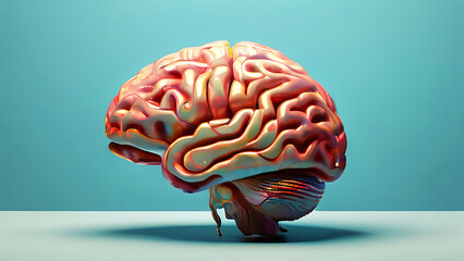 A colourful brain 3d