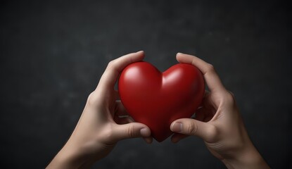 Obraz premium Hands Holding a Heart Symbol