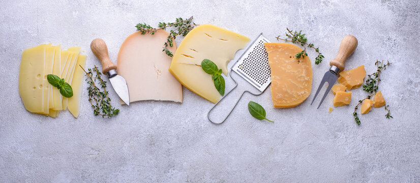 Parmesan, cheddar, gouda and maasdam cheese