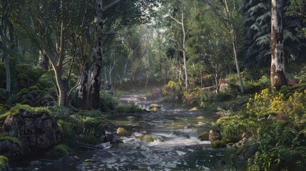 Obraz premium Forest Stream