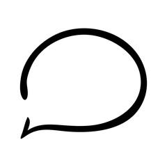 シンプルなペンの手書き吹き出し ベクター