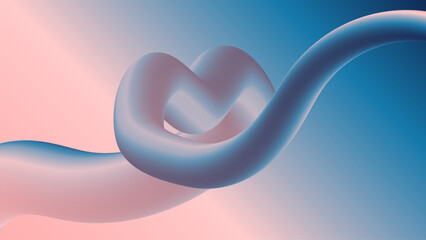 Wavy shape with Colorful Gradient. Vector illustration