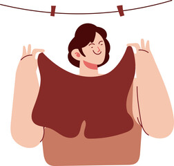 woman cartoon character modern style avatar