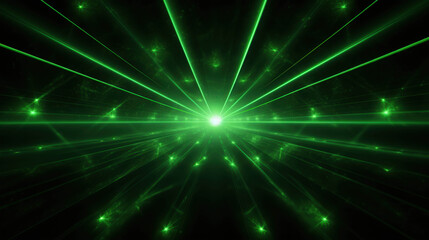 Obraz premium Bright Green Light Beams Radiating Outward Creating a Futuristic and Energetic Vibe