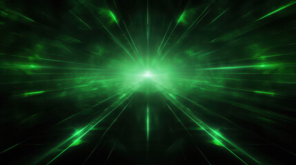 Obraz premium Bright Green Light Beams Radiating Outward Creating a Futuristic and Energetic Vibe