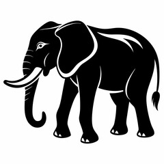 Elephant  Silhouette Vector Illustration