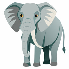 Elephant  Silhouette Vector Illustration